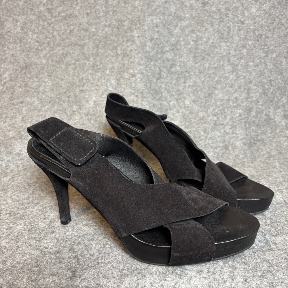 Pedro Garcia Libby‎ Suede Crisscross Platform Slingback Heels Sandals Womens 8.5